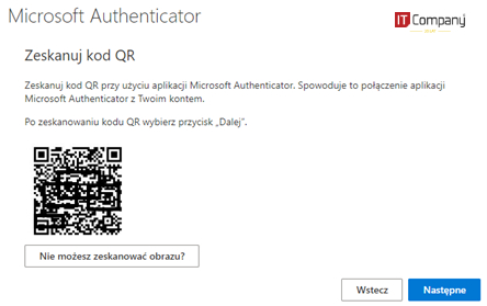 Microsoft Authenticator kod QR