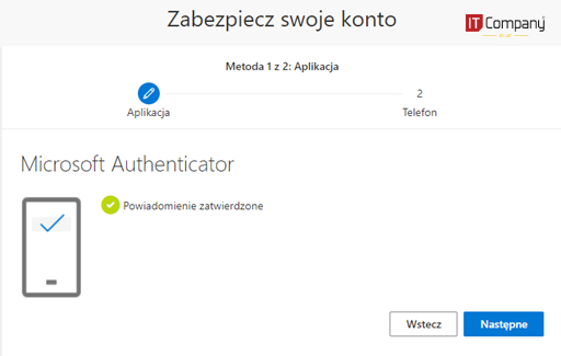 Microsoft Authenticator powiadomienie 