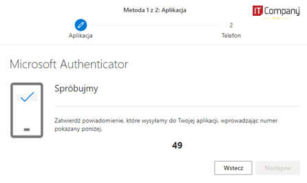 Microsoft Authenticator weryfikacja