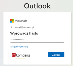 Wprowadzanie hasła outloook